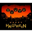halloween design pumpkins and houses horror vector image vector image