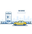 taxi service banner vector image vector image