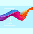 modern colorful flow poster wave liquid shape vector image vector image