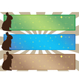 simple easter banners vector image vector image