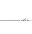 easter word - continuous one line with word vector image