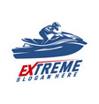 jet ski sports logo extreme design vector image