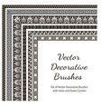 set of decorative color brushes vector image