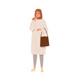 arab woman in modern outfit portrait muslim vector image vector image