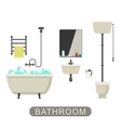 bathroom with furnirure vector image