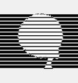 curly afro hair portrait african women striped vector image vector image
