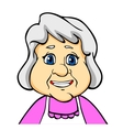 smiling senior woman vector image