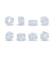 realistic nut in various angles nuts top view vector image vector image