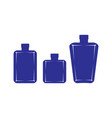 collection of isolated perfume bottle silhouette vector image vector image