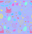 seamless pattern of easter symbols vector image