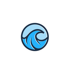 Wave letter o logo icon design Royalty Free Vector Image