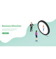 business direction discussion with compass vector image
