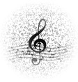 classical musical notes with treble clef vector image