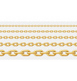 realistic gold plated seamless metal chain vector image