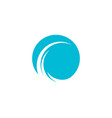 water wave icon vector image vector image