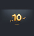 10th year anniversary background vector image
