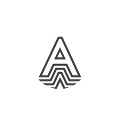 Double a letter logo lettermark aa monogram type Vector Image