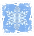 blue grunge snowflake vector image