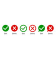 dos and dont do and don icon wrong and right vector image vector image