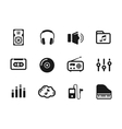several music themed icons vector image vector image