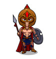 spartan chibi mascot logo design vector image vector image