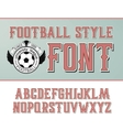 label font football style vector image