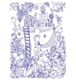 zen tangle doodle house vector image