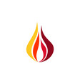 hot fire flame logo icon symbol design vector image