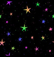 seamless pattern of cute colorful stars vector image vector image