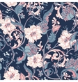 vintage seamless pattern with blooming magnolias vector image