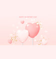 happy valentine s day banner vector image