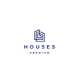 house home architect mortgage facade logo icon vector image