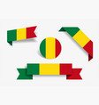 malian flag stickers and labels vector image