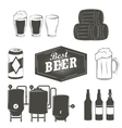 vintage beer emblems labels and design elements vector image