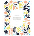 floral text frame template vector image