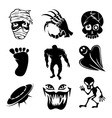 set of ghost ghouls and alien icons vector image vector image