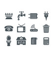 household services utility payment bill flat icons vector image
