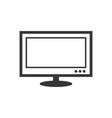 tv set outline single isolated icon vector image vector image