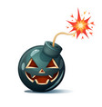 cartoon bomb pumpkin characters halloween vector image vector image