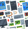 computer accessories pc equipment vector image