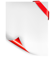 holiday background with red ribbon vector image
