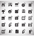 smart home set on white background for graphic vector image