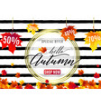 fashion autumn sale poster vector image vector image