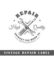 repair label vector image