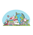 school education materials composition vector image vector image