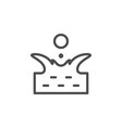 water splash line icon vector image