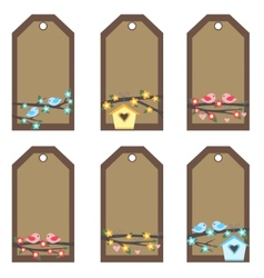 Brown tags Royalty Free Vector Image - VectorStock