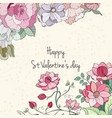 st valentine day card vector image vector image