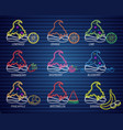 ice cream topings neon set collection delicious vector image vector image