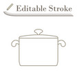 kitchen pan icon vector image